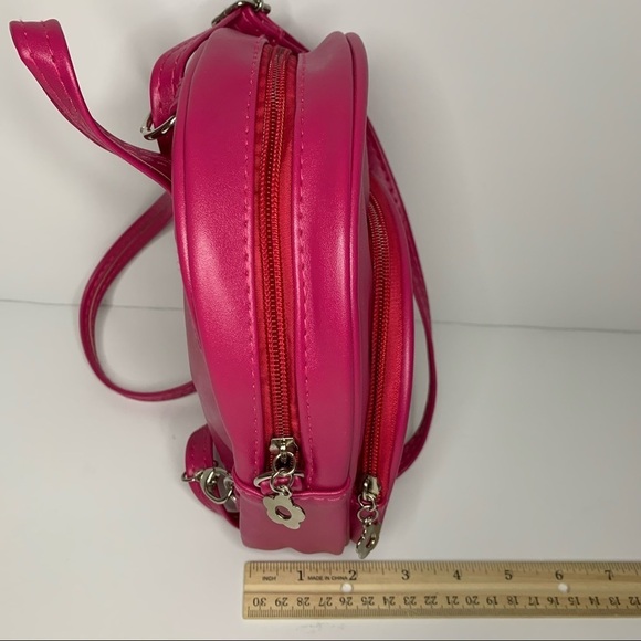 Hello Kitty Mini Backpack Bag Pink Style Gold Teddy bear Red Heart - Picture 4 of 6